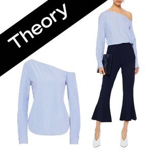 4/$100 Theory Ulrika Dalton Stripe One Shoulder Top